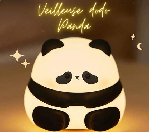 Veilleuse LED Panda mignonne avec une lumière douce et apaisante, parfaite pour accompagner les nuits des enfants - Pixel Deco