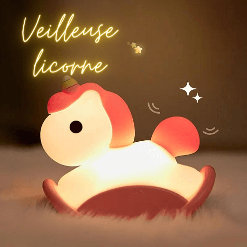 Veilleuse LED Licorne adorable avec lumière apaisante, parfaite pour créer une atmosphère magique et rassurante dans la chambre des enfants - Pixel Deco