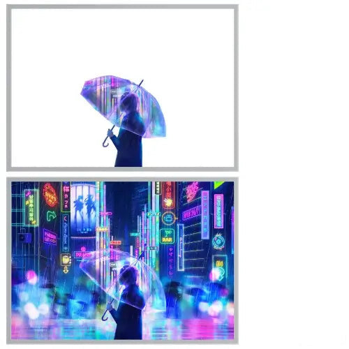 Tableau Lumineux LED Anime Cyberpunk - Pixel - Deco - tableau