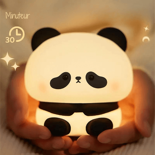 Veilleuse LED Petit Panda avec lumière douce et chaleureuse, parfaite pour créer une ambiance apaisante et rassurante dans la chambre des enfants - Pixel Deco