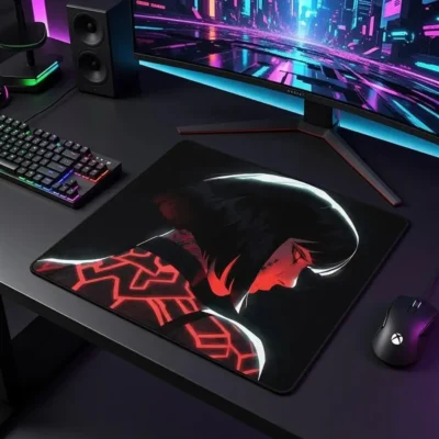 Tapis de souris gaming - Design Guerrière Cyberpunk