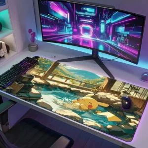 Tapis de souris Pikachu onsen XXL