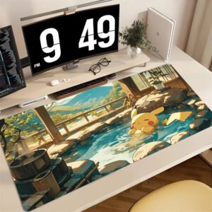 Tapis de souris Pikachu onsen XXL