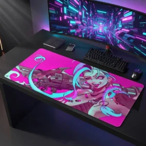 Tapis de souris RGB "Psycho Jinx Pink"