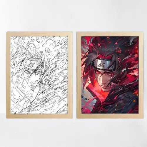 tableau-lumineux-led-anime-itachi-1 Tableau Lumineux LED Anime Naruto - Pixel - Deco - tableau