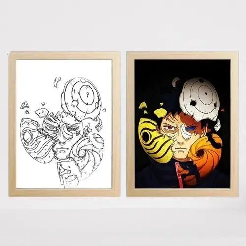 tableau-lumineux-led-anime-obito-1 Tableau Lumineux LED Anime Naruto - Pixel - Deco - tableau