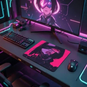 Tapis de souris gaming Cyberpunk Cybergirl