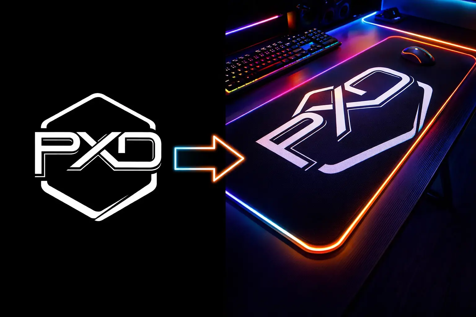 Tapis de souris personnalisé avec photo sur bureau gaming
