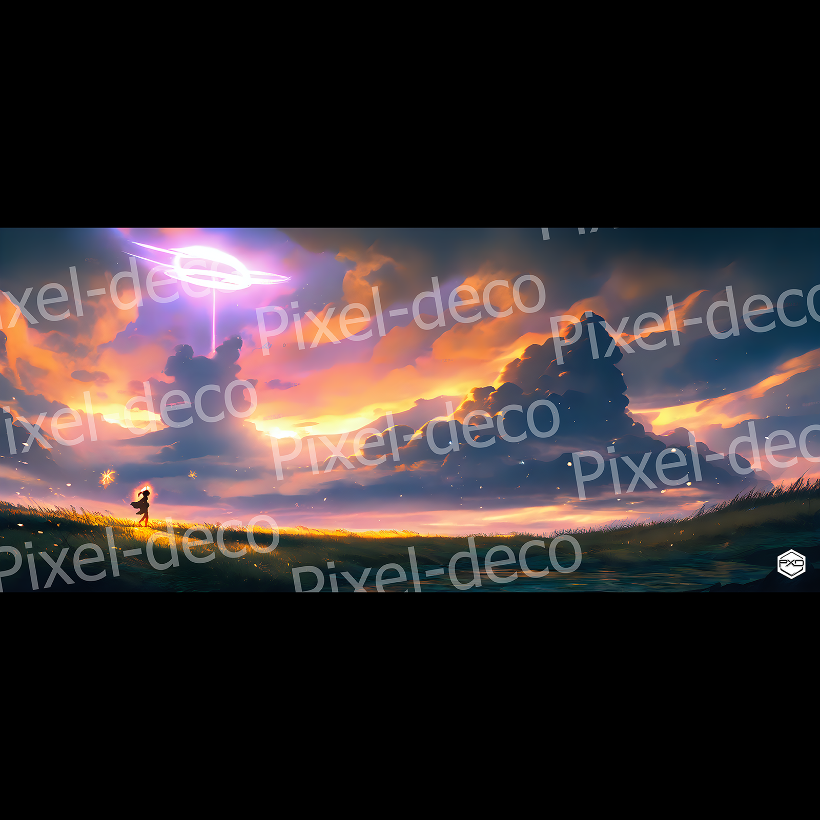 Paysage céleste crépuscule astral zoom