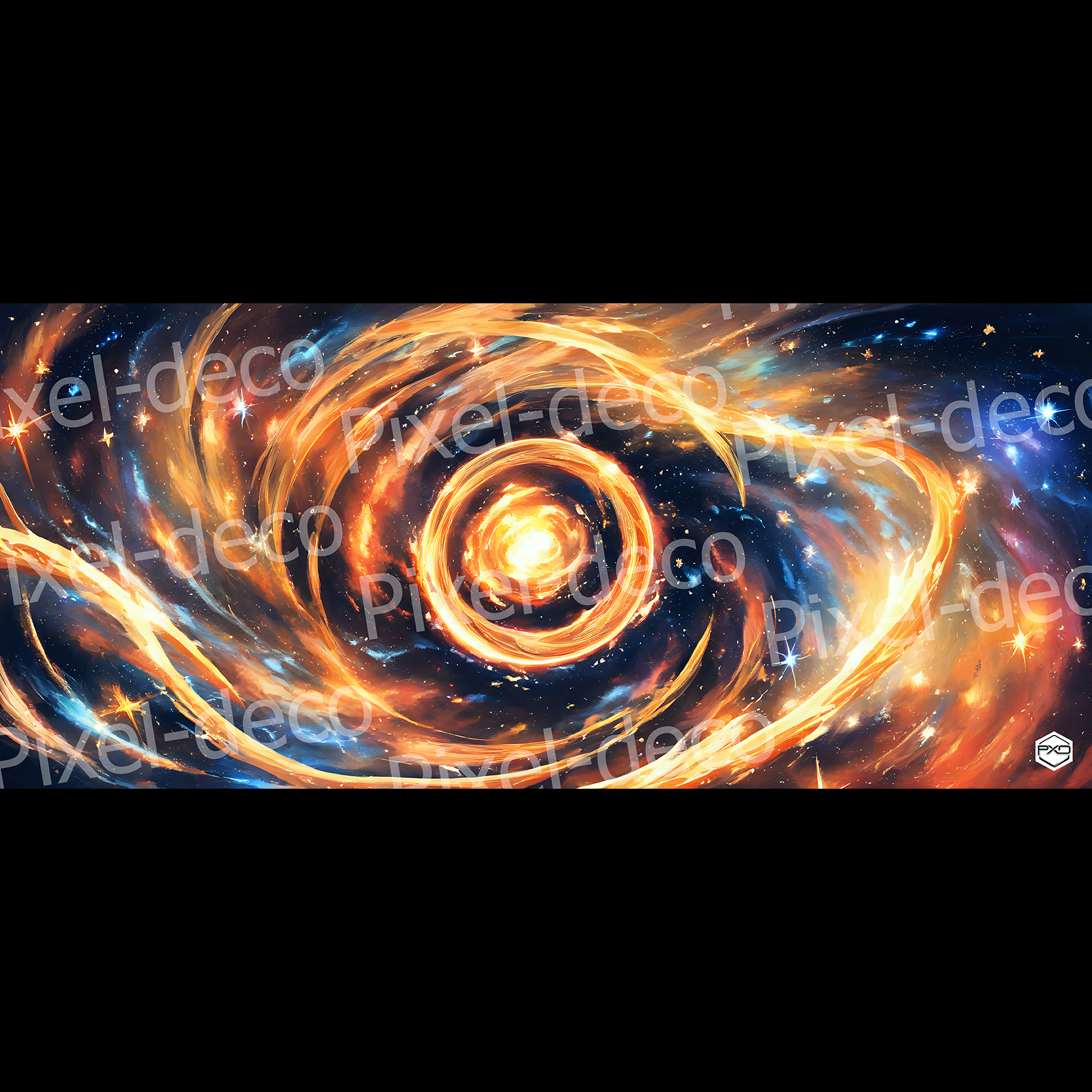 Tapis de souris RGB Spirale Cosmique zoom