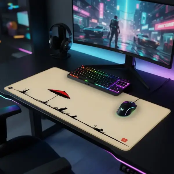 Tapis de souris XXL Minimal Neko