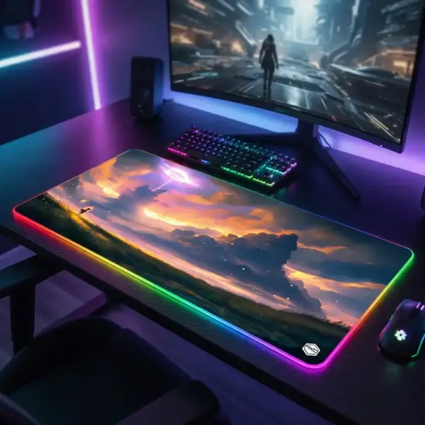 tapis de souris Paysage céleste crépuscule astral
